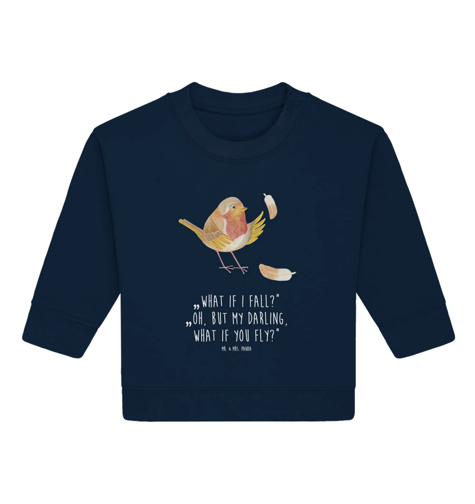 Organiczny sweter dla niemowląt rudzik Pióra Motywy zwierzęce, dobra energia, zabawne powiedzonka, zwierzęta