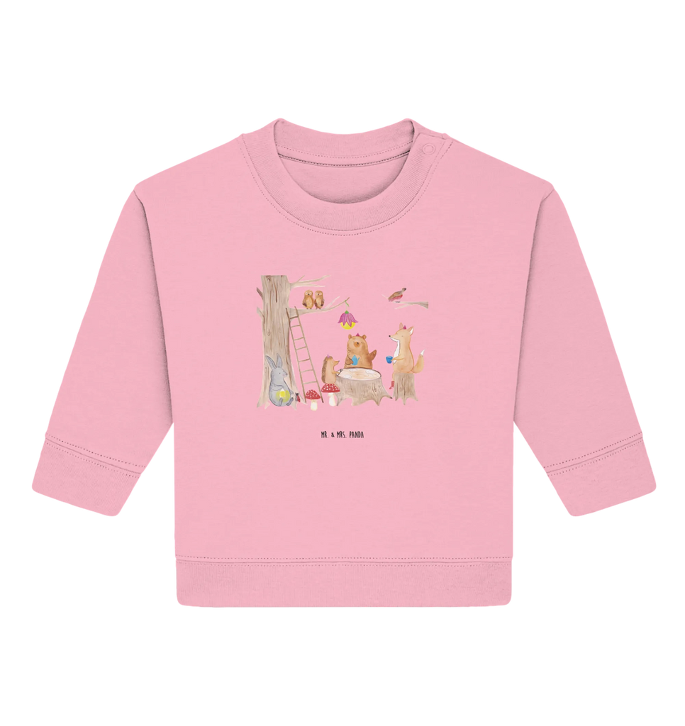 Organiczny sweter dla niemowląt zwierzęta leśne piknik Baby Sweatshirt, Baby Bullover, Lustige Sprüche, Tiermotive, Tiere, Gute Laune, Maus, Igel, Wald, Hase, Eichhörnchen, Waldtiere, Fuchs, Picknick