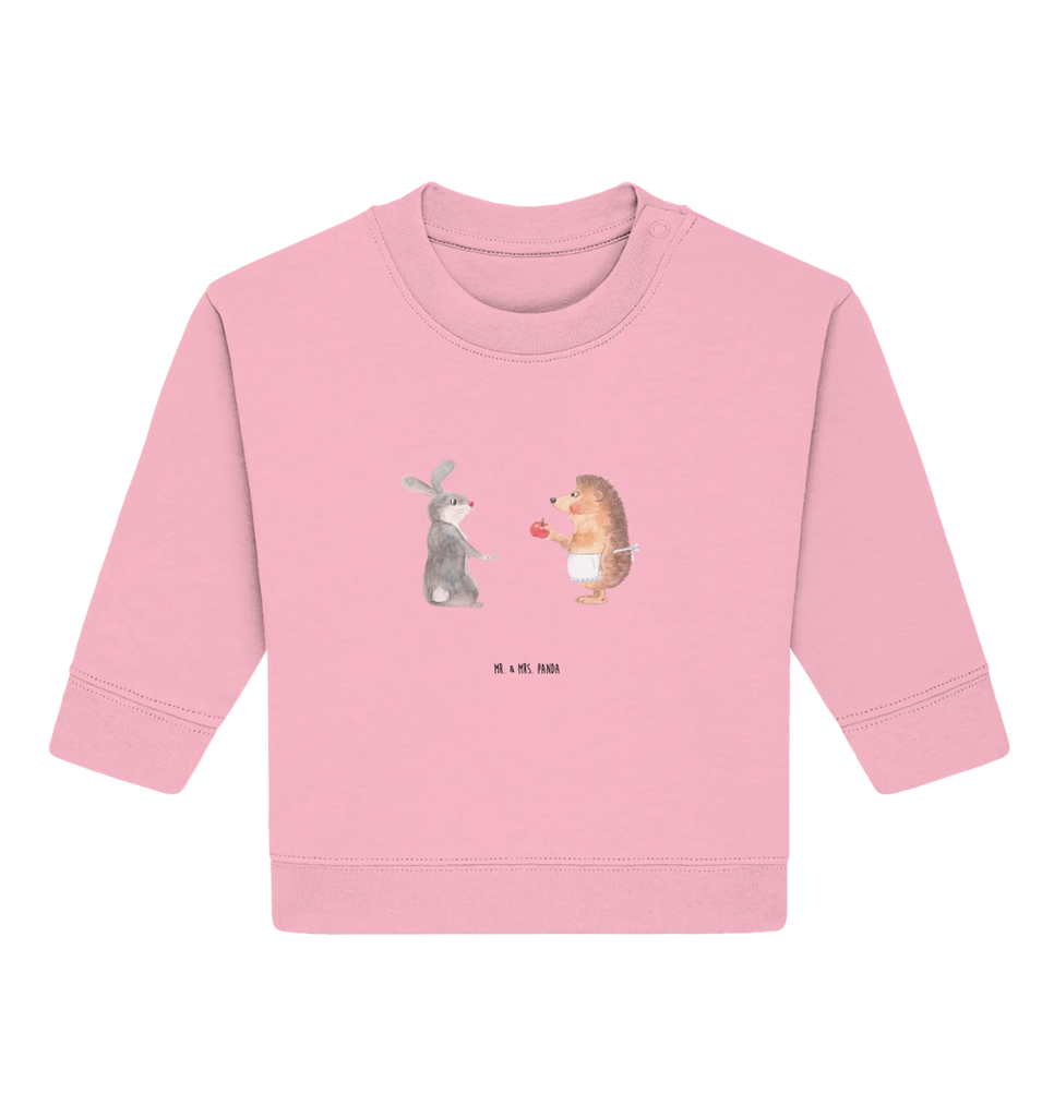 Organiczny sweter dla niemowląt królik jeż Baby Sweatshirt, Baby Bullover, Gute Laune, Tiermotive, Tiere, Lustige Sprüche, Liebeskummer Geschenk, Trennungsschmerz, Igel, Hase, Liebe Spruch, Igel und Hase, Spruch Romantisch, Trösten, Herzschmerz