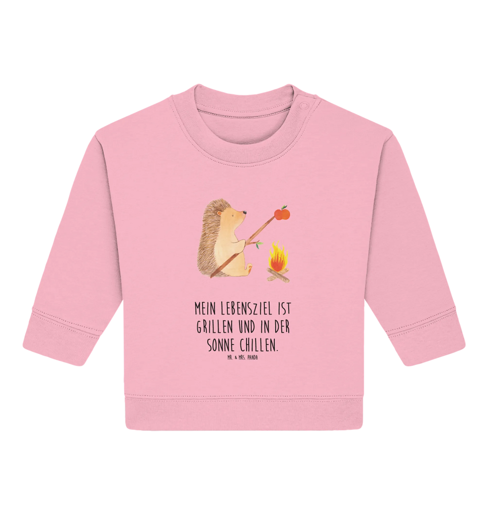 Organiczny sweter dla niemowląt jeż Grillowanie Baby Bullover, Baby Sweatshirt, Gute Laune, Tiermotive, Tiere, Lustige Sprüche, Motivation, Grillen, Ziele, Spruch, Igel, Sinn Des Lebens, Arbeitslos