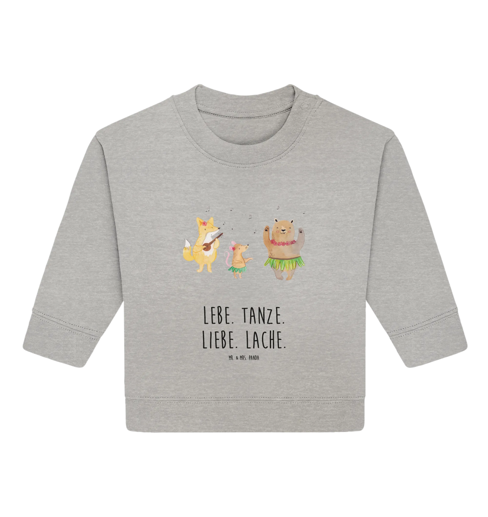 Organiczny sweter dla niemowląt zwierzęta leśne Aloha Baby Bullover, Baby Sweatshirt, Lustige Sprüche, Tiermotive, Tiere, Gute Laune, Aloha, Bär, Musik, Hase, Leben, Tanzen, Wald, Lachen, Waldtiere, Igel