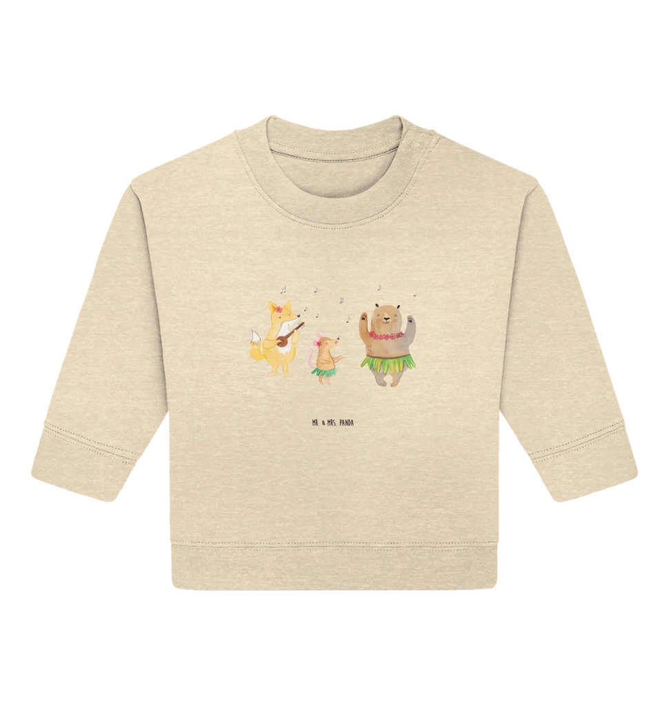 Organiczny sweter dla niemowląt zwierzęta leśne Aloha Baby Bullover, Baby Sweatshirt, Lustige Sprüche, Tiermotive, Tiere, Gute Laune, Aloha, Bär, Musik, Hase, Leben, Tanzen, Wald, Lachen, Waldtiere, Igel