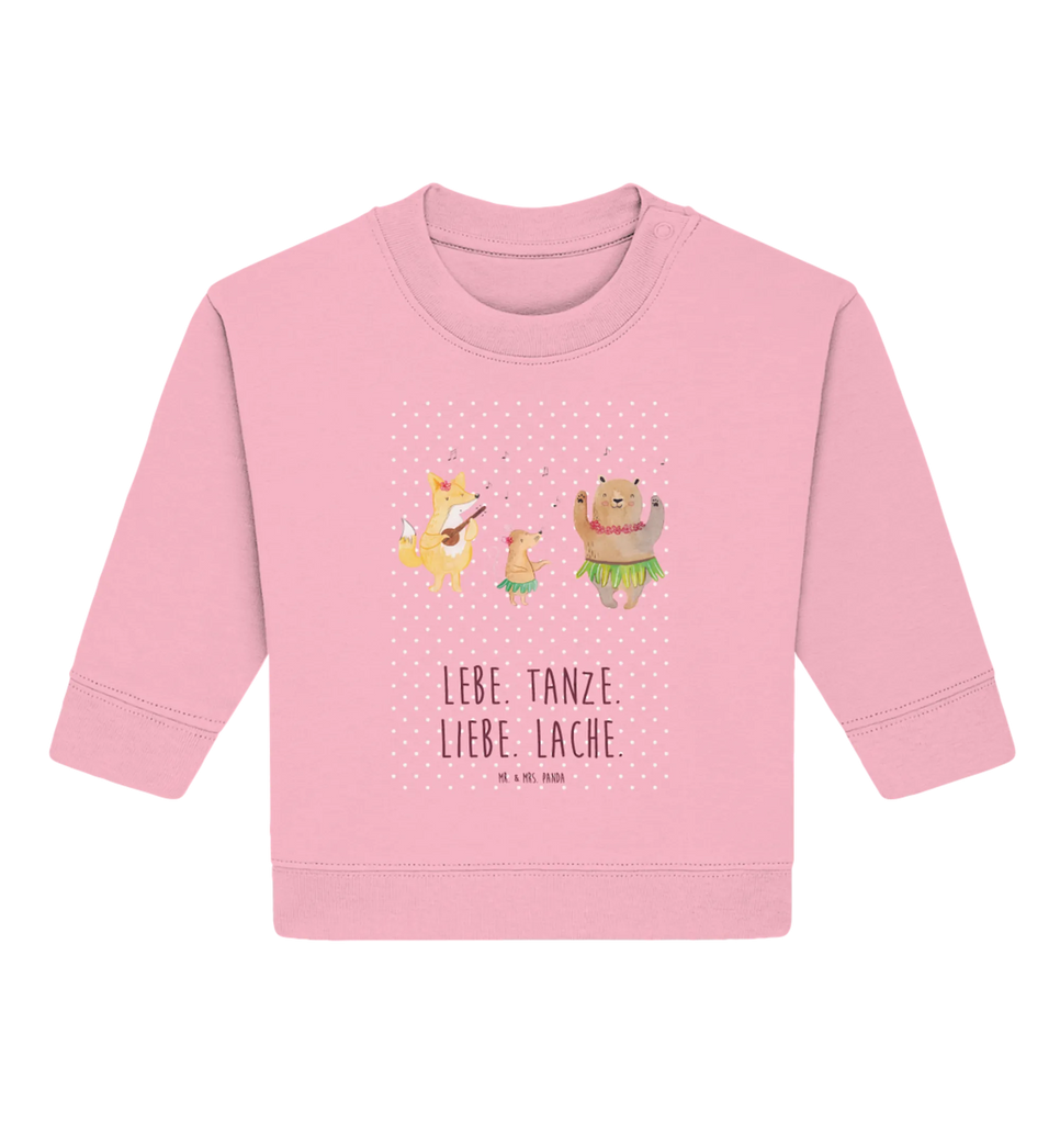 Organiczny sweter dla niemowląt zwierzęta leśne Aloha Baby Bullover, Baby Sweatshirt, Lustige Sprüche, Tiermotive, Tiere, Gute Laune, Aloha, Bär, Musik, Hase, Leben, Tanzen, Wald, Lachen, Waldtiere, Igel