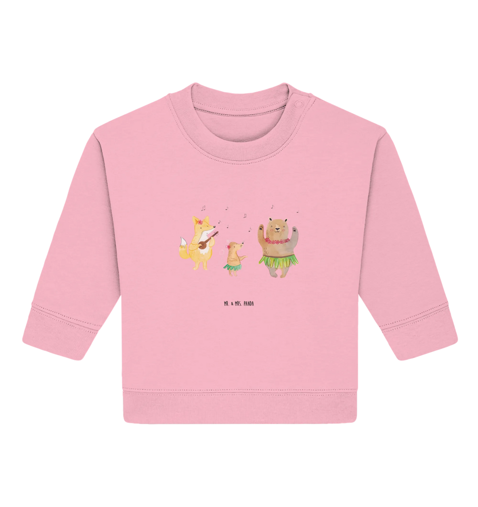 Organiczny sweter dla niemowląt zwierzęta leśne Aloha Baby Bullover, Baby Sweatshirt, Lustige Sprüche, Tiermotive, Tiere, Gute Laune, Aloha, Bär, Musik, Hase, Leben, Tanzen, Wald, Lachen, Waldtiere, Igel