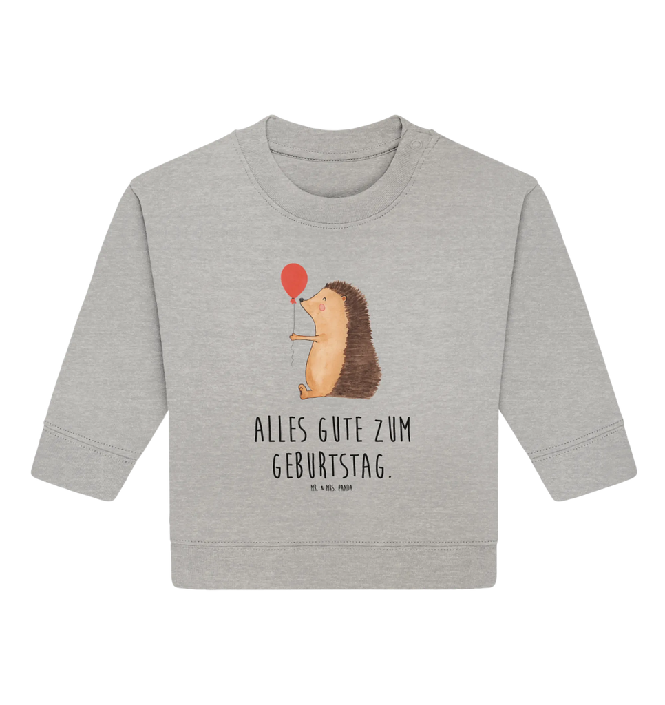 Organiczny sweter dla niemowląt jeż balon Baby Bullover, Baby Sweatshirt, Gute Laune, Tiermotive, Tiere, Lustige Sprüche, Igel, Ballon, Glückwunsch, Geburtstagskind, Herzlichen Glückwunsch, Geburtstag, Happy Birthday