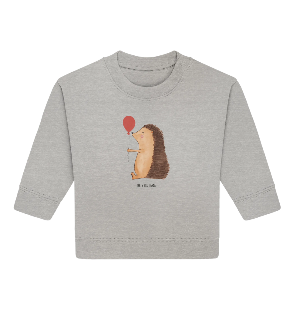 Organiczny sweter dla niemowląt jeż balon Baby Bullover, Baby Sweatshirt, Gute Laune, Tiermotive, Tiere, Lustige Sprüche, Igel, Ballon, Glückwunsch, Geburtstagskind, Herzlichen Glückwunsch, Geburtstag, Happy Birthday