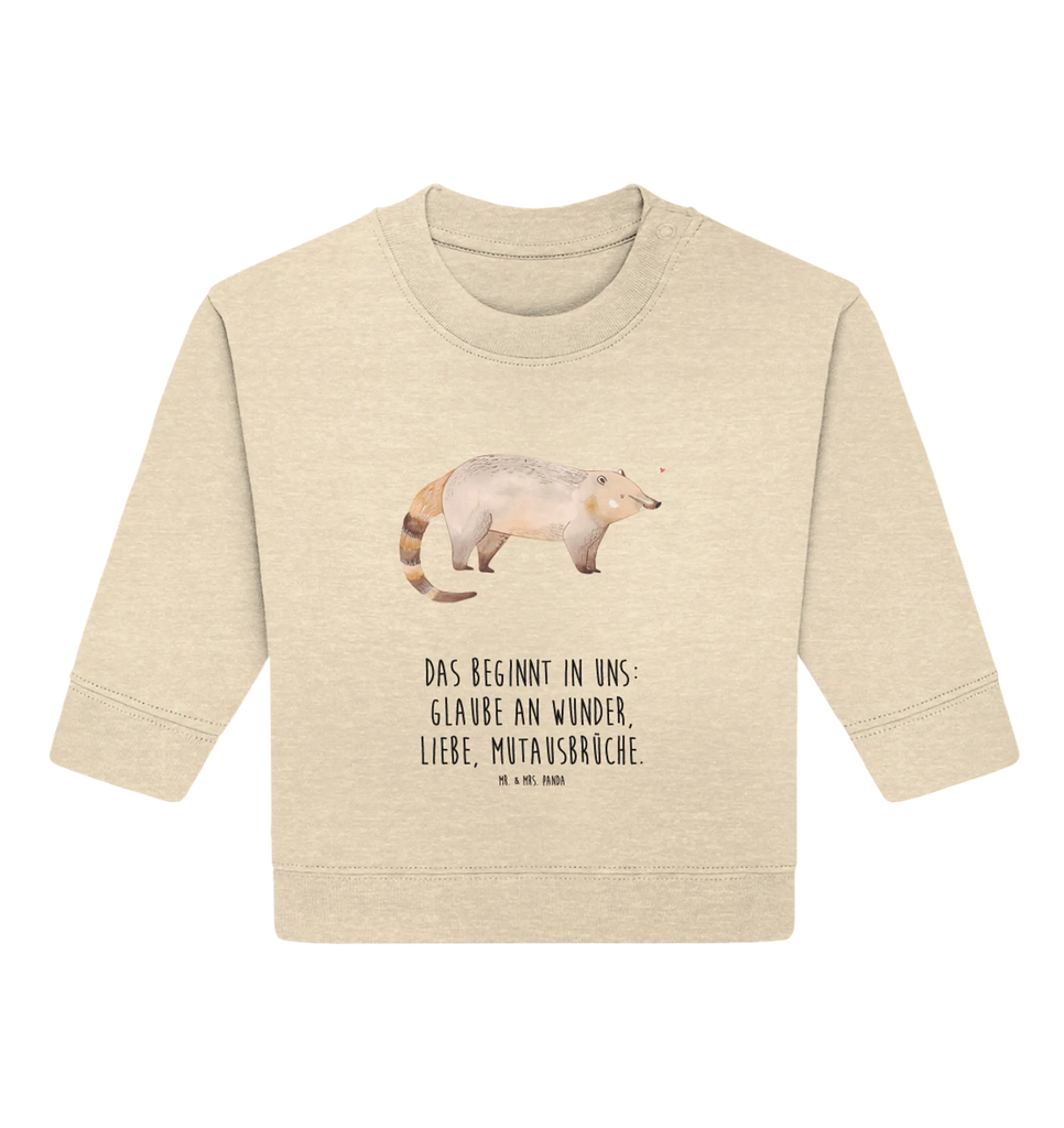 Organiczny sweter dla niemowląt Nosacz Baby Sweatshirt, Baby Bullover, Lustige Sprüche, Tiermotive, Tiere, Gute Laune, Nasenbär, Rüsselbär, Nasenbären, Bär