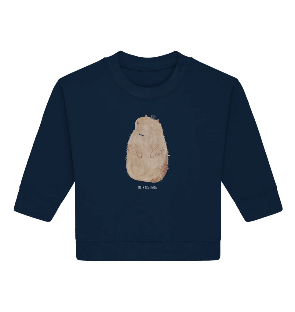 Organiczny sweter dla niemowląt Świstak Baby Bullover, Baby Sweatshirt, Gute Laune, Tiermotive, Tiere, Lustige Sprüche, Fröhlichkeit, Knigge, Murmeltier, Anstand, Freundlichkeit, Respekt
