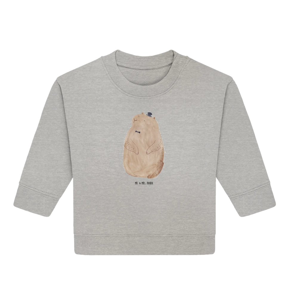 Organiczny sweter dla niemowląt Świstak Baby Bullover, Baby Sweatshirt, Gute Laune, Tiermotive, Tiere, Lustige Sprüche, Fröhlichkeit, Knigge, Murmeltier, Anstand, Freundlichkeit, Respekt