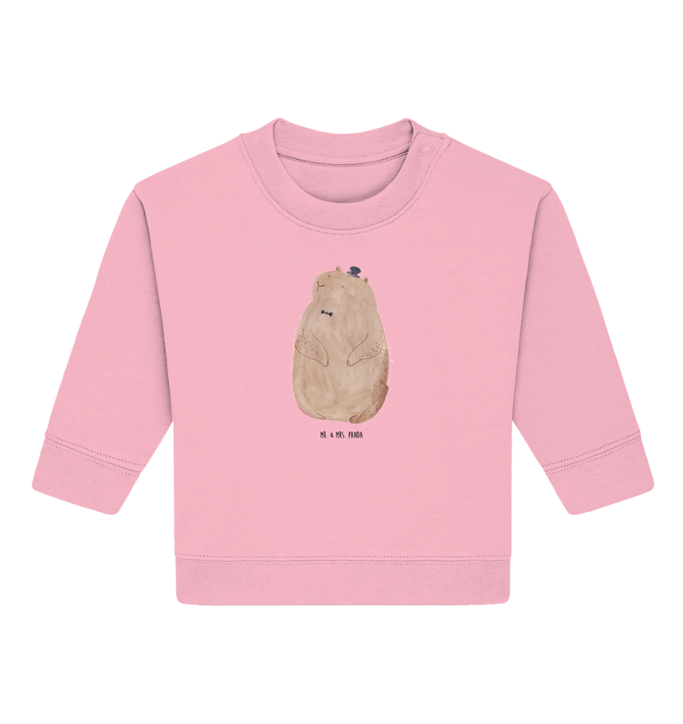 Organiczny sweter dla niemowląt Świstak Baby Bullover, Baby Sweatshirt, Gute Laune, Tiermotive, Tiere, Lustige Sprüche, Fröhlichkeit, Knigge, Murmeltier, Anstand, Freundlichkeit, Respekt