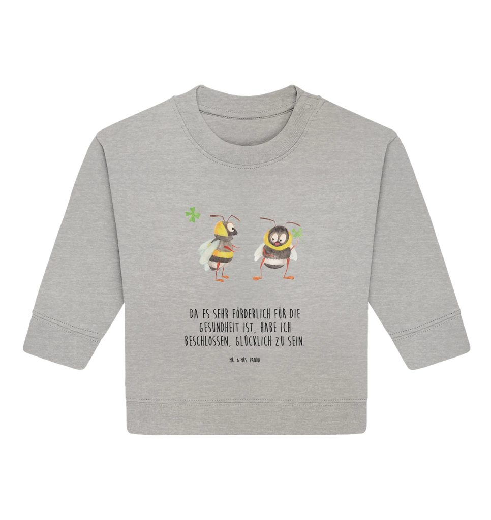 Organiczny sweter dla niemowląt Trzmiele koniczyna Baby Bullover, Baby Sweatshirt, Gute Laune, Tiermotive, Tiere, Lustige Sprüche, Spruch schön, glücklich sein, Biene Deko, glücklich Werden, Spruch Fröhlich, Biene, Hummel, Spruch Positiv