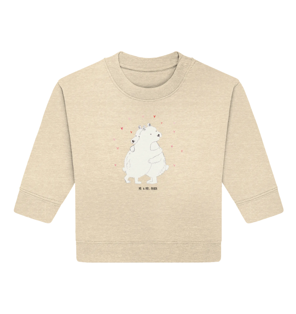Organiczny sweter dla niemowląt Niedźwiedź polarny obejmować Baby Sweatshirt, Baby Bullover, Gute Laune, Tiermotive, Tiere, Lustige Sprüche