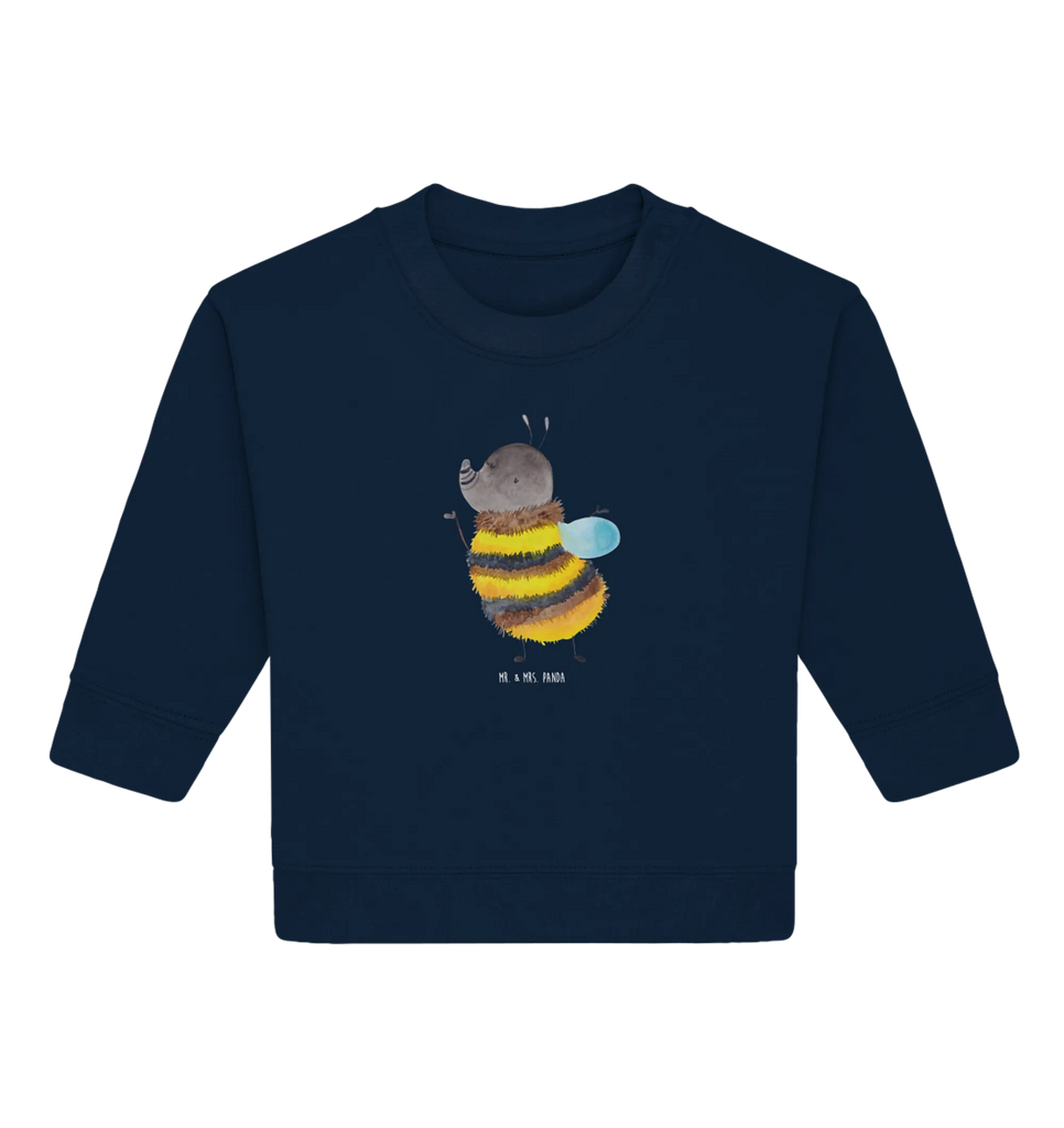 Organiczny sweter dla niemowląt trzmiel puszysty Baby Sweatshirt, Baby Bullover, Gute Laune, Tiermotive, Tiere, Lustige Sprüche, Natur, Blume, Biene, Flauschig, Hummel