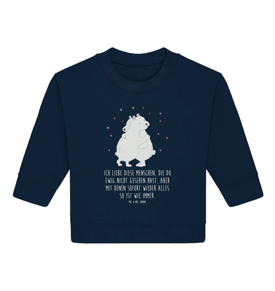 Organiczny sweter dla niemowląt Niedźwiedź polarny obejmować Baby Sweatshirt, Baby Bullover, Gute Laune, Tiermotive, Tiere, Lustige Sprüche