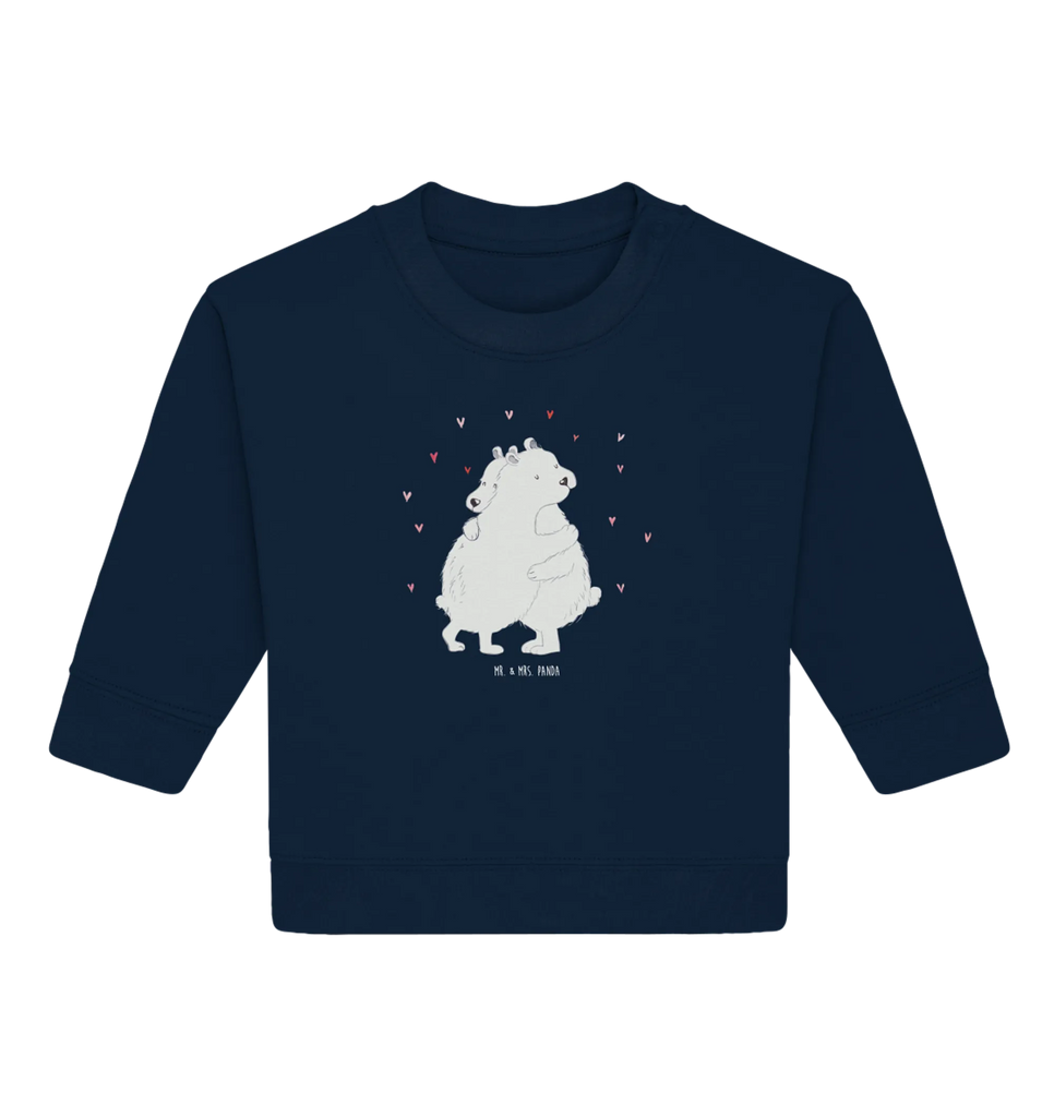 Organiczny sweter dla niemowląt Niedźwiedź polarny obejmować Baby Sweatshirt, Baby Bullover, Gute Laune, Tiermotive, Tiere, Lustige Sprüche