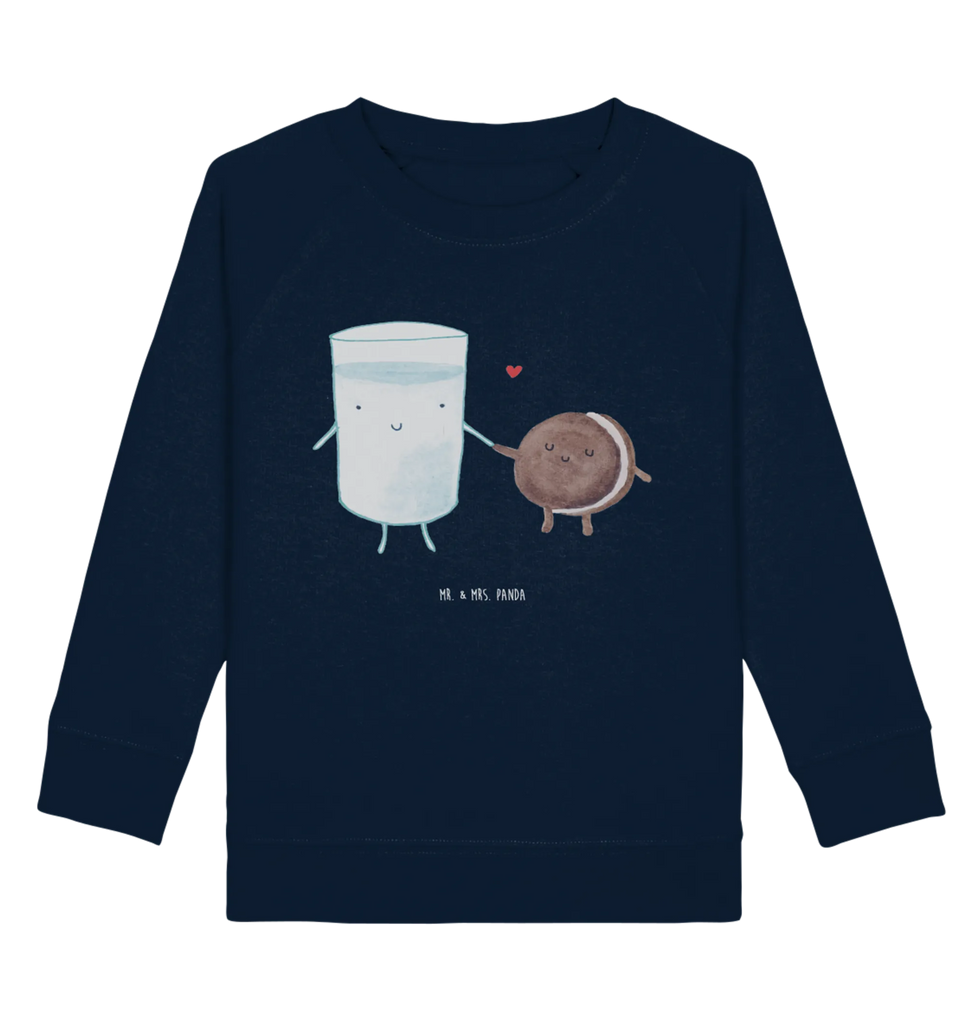 Organic Kinder Pullover Milch & Keks Jungen, Kinder Sweatshirt, Kinder Pullover, Mädchen, Tiermotive, Gute Laune, lustige Sprüche, Tiere, Cookie, Kekse, romantisch, Motiv süß, Kaffee, Keks, Milk, Einladung Frühstück, Milch, perfektes Paar