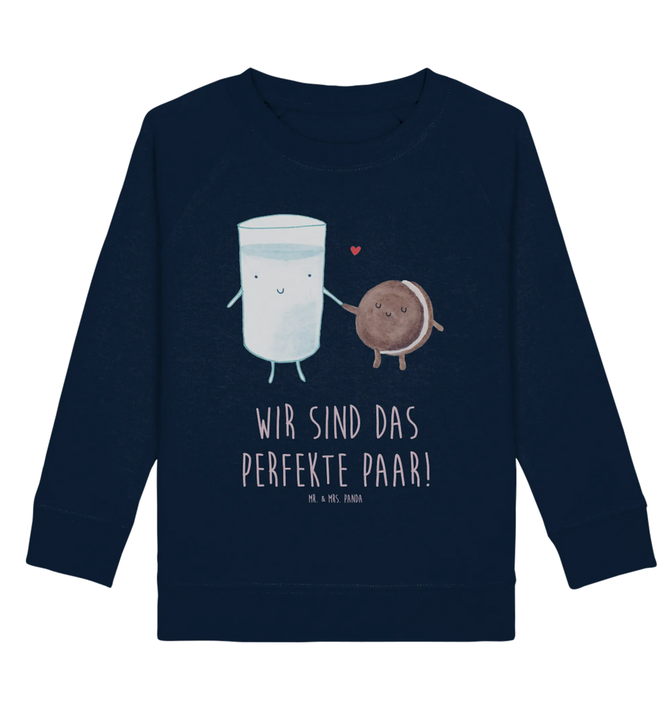 Organic Kinder Pullover Milch & Keks Jungen, Kinder Sweatshirt, Kinder Pullover, Mädchen, Tiermotive, Gute Laune, lustige Sprüche, Tiere, Cookie, Kekse, romantisch, Motiv süß, Kaffee, Keks, Milk, Einladung Frühstück, Milch, perfektes Paar
