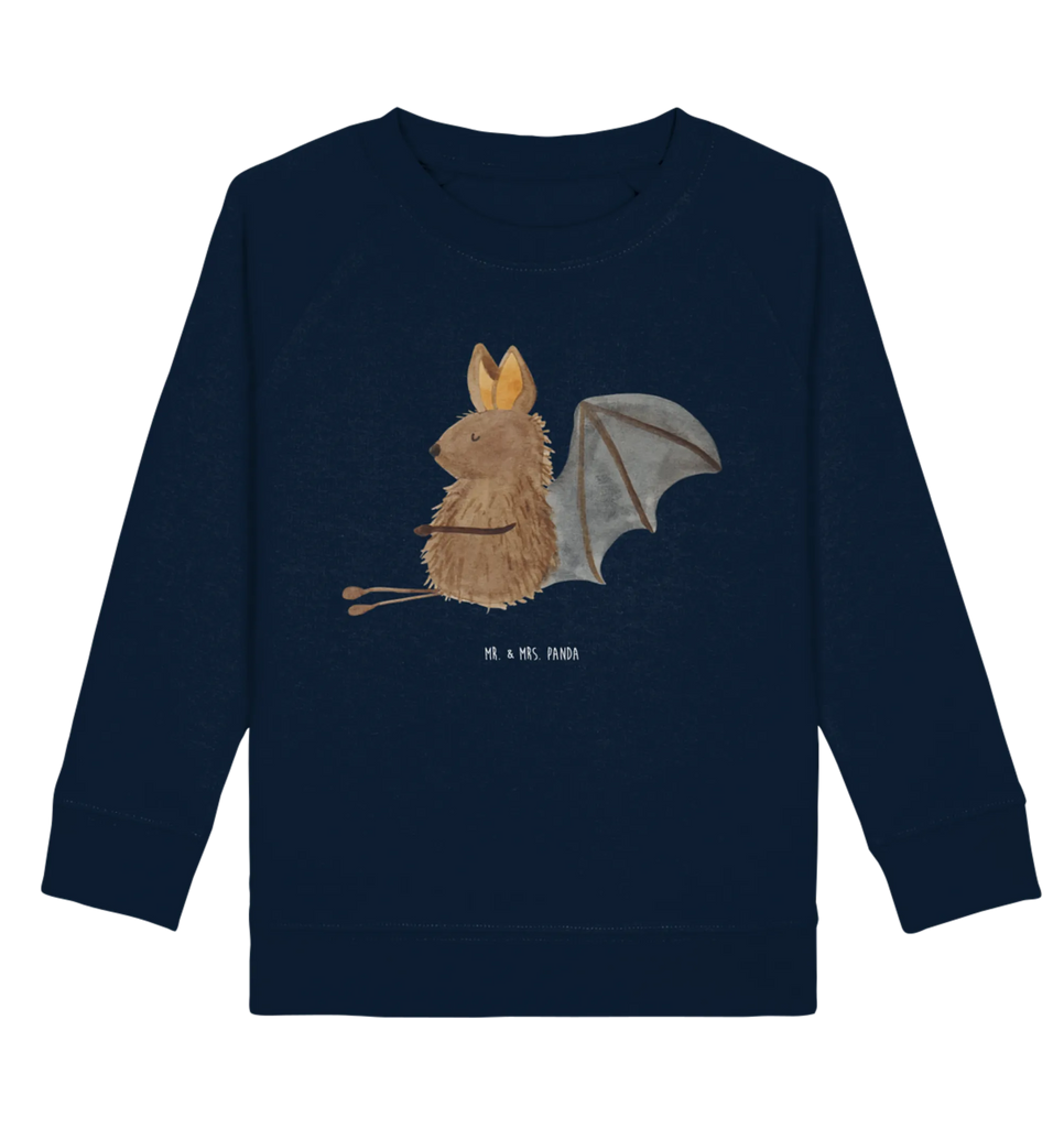 Organic Kinder Pullover Fledermaus sitzend Mädchen, Jungen, Kinder Pullover, Kinder Sweatshirt, Tiermotive, Gute Laune, lustige Sprüche, Tiere, entspannen, Motivation, Fledermaus, Fledermäuse