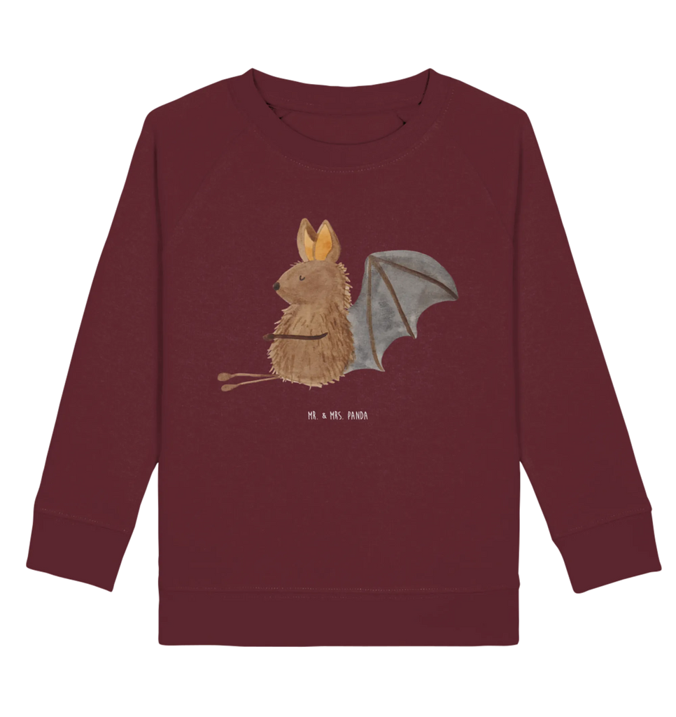 Organic Kinder Pullover Fledermaus sitzend Mädchen, Jungen, Kinder Pullover, Kinder Sweatshirt, Tiermotive, Gute Laune, lustige Sprüche, Tiere, entspannen, Motivation, Fledermaus, Fledermäuse