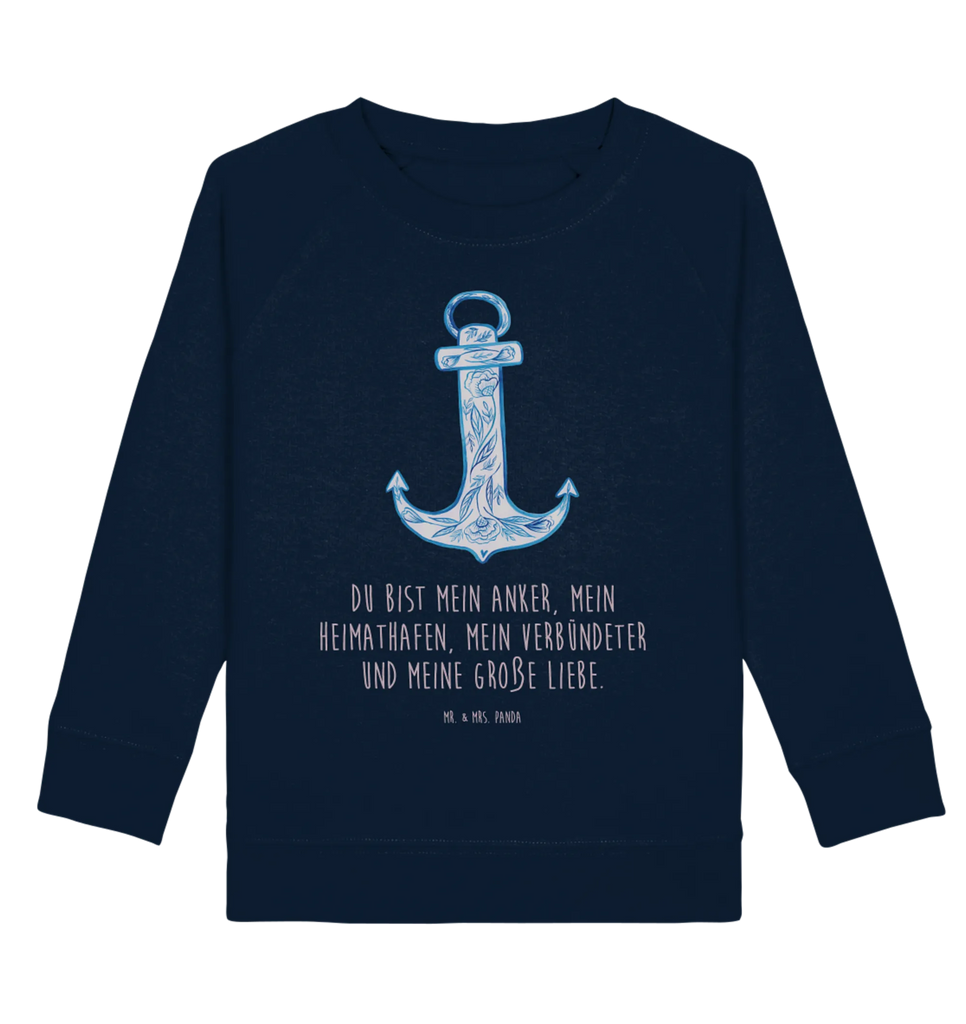 Organic Kinder Pullover Anker Blau Mädchen, Kinder Sweatshirt, Jungen, Kinder Pullover, Tiermotive, Gute Laune, lustige Sprüche, Tiere