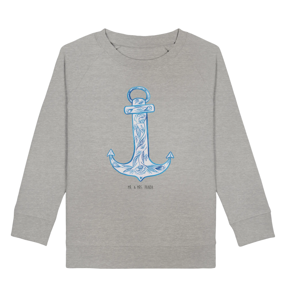 Organic Kinder Pullover Anker Blau Mädchen, Kinder Sweatshirt, Jungen, Kinder Pullover, Tiermotive, Gute Laune, lustige Sprüche, Tiere