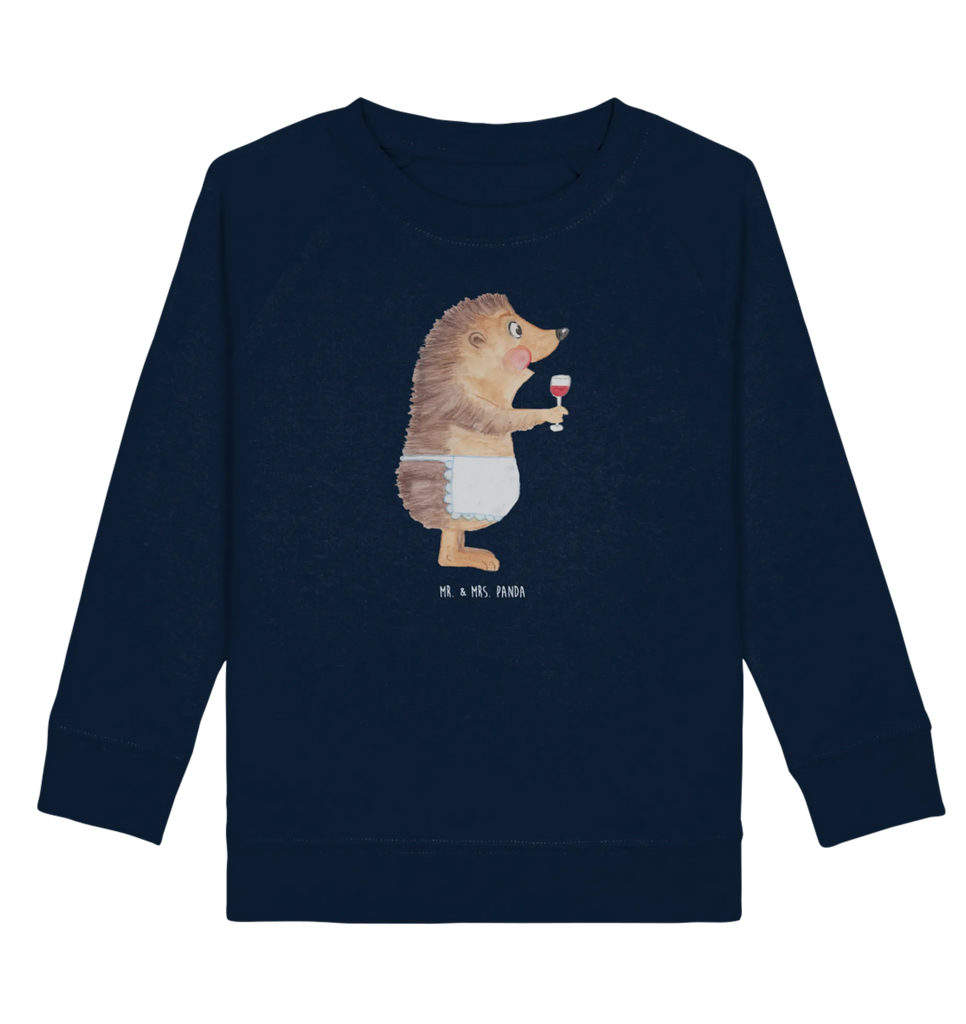 Organic Kinder Pullover Igel mit Wein Jungen, Kinder Sweatshirt, Kinder Pullover, Mädchen, Tiermotive, Gute Laune, lustige Sprüche, Tiere, Weinglas, Geschenk Weinliebhaber, Wein Spruch, Wein Deko, Geschenk Weintrinker, Weißwein, Wein trinken, Igel, Rotwein