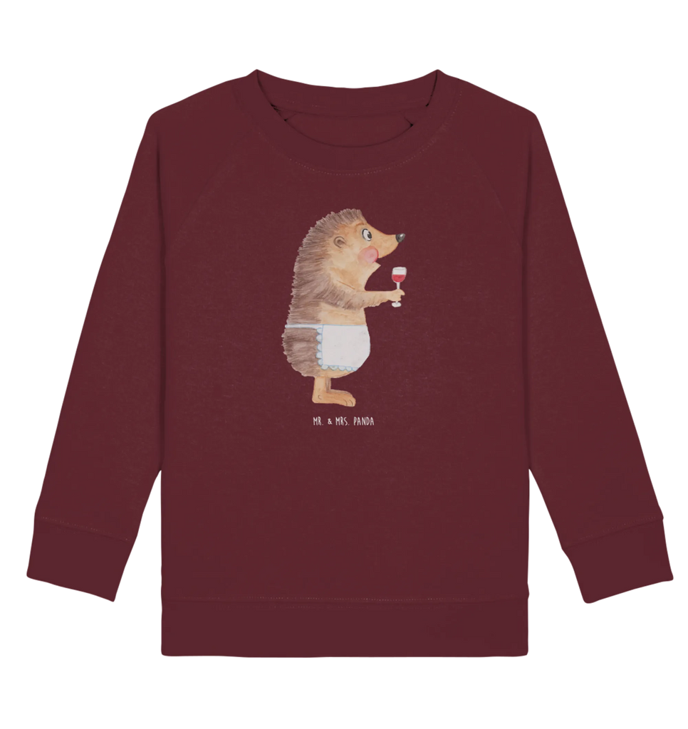 Organic Kinder Pullover Igel mit Wein Jungen, Kinder Sweatshirt, Kinder Pullover, Mädchen, Tiermotive, Gute Laune, lustige Sprüche, Tiere, Weinglas, Geschenk Weinliebhaber, Wein Spruch, Wein Deko, Geschenk Weintrinker, Weißwein, Wein trinken, Igel, Rotwein