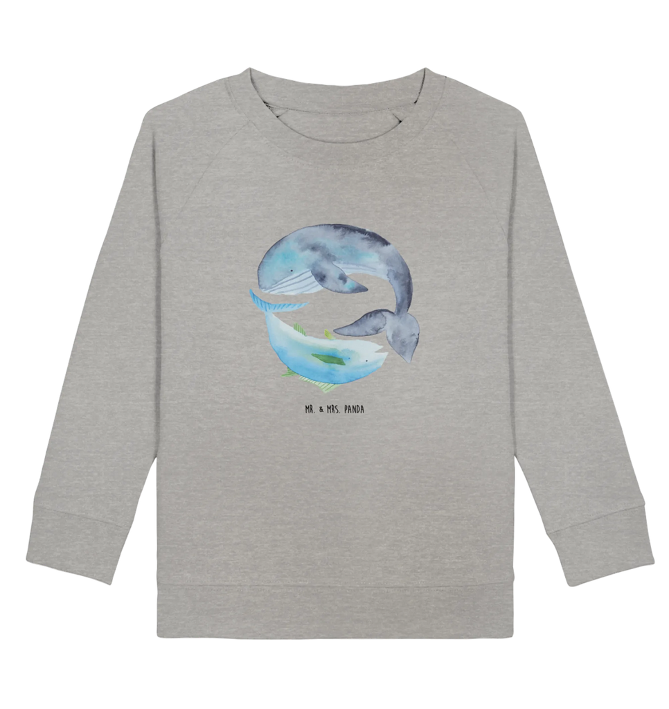 Organic Kinder Pullover Walfisch & Thunfisch Mädchen, Kinder Sweatshirt, Jungen, Kinder Pullover, Tiermotive, Gute Laune, lustige Sprüche, Tiere, Wahl, Witz, Spruch lustig, Wortwitz lustig, Tunfisch, Flachwitz Geschenk, Spruch des Tages, Flachwitz, Wal
