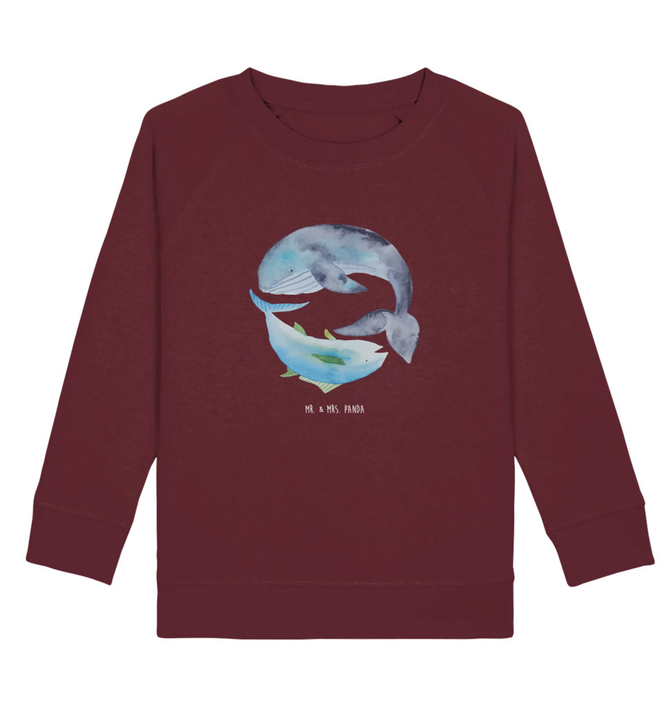 Organic Kinder Pullover Walfisch & Thunfisch Mädchen, Kinder Sweatshirt, Jungen, Kinder Pullover, Tiermotive, Gute Laune, lustige Sprüche, Tiere, Wahl, Witz, Spruch lustig, Wortwitz lustig, Tunfisch, Flachwitz Geschenk, Spruch des Tages, Flachwitz, Wal