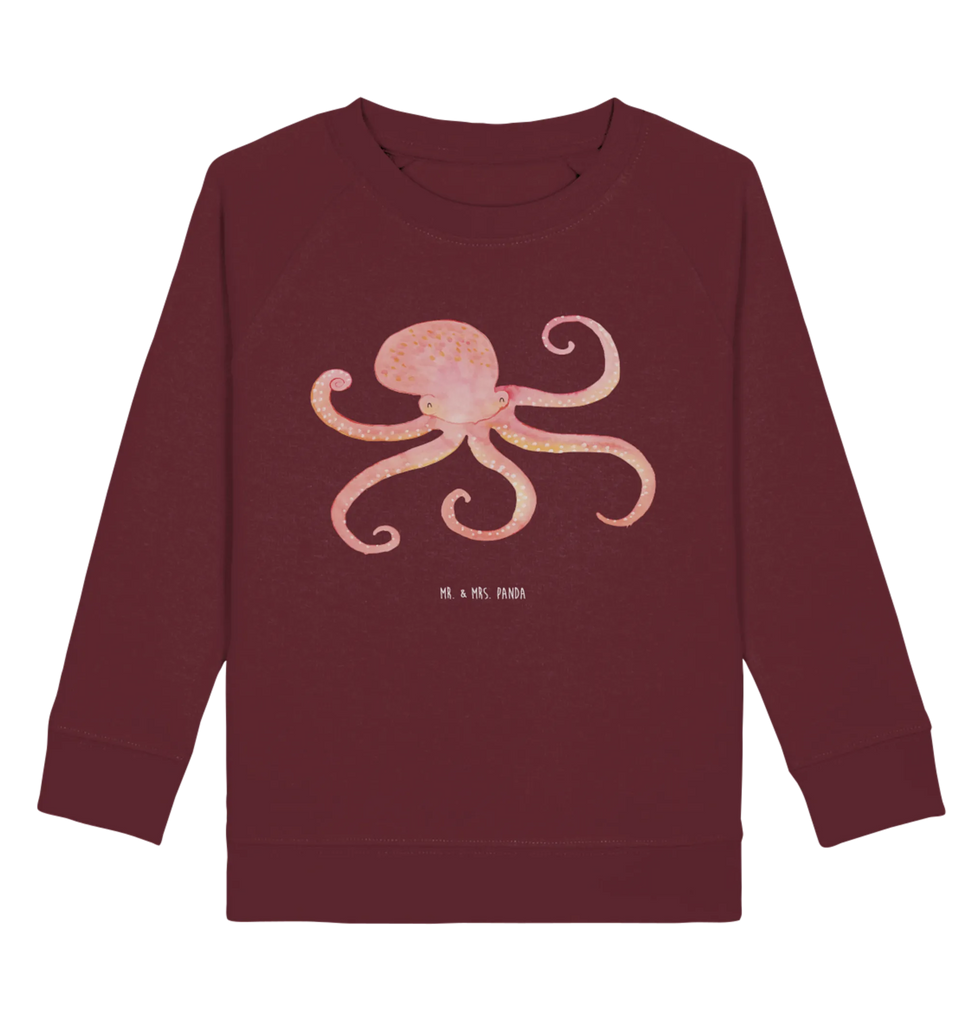 Organic Kinder Pullover Tintenfisch Kinder Pullover, Kinder Sweatshirt, Gute Laune, Tiermotive, Tiere, Lustige Sprüche, Tintenfisch, Ozean, Arme, Wasser, Krake, Meer, Meerestier