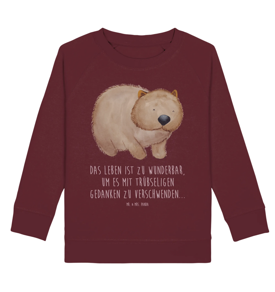 Organic Kinder Pullover Wombat Kinder Pullover, Kinder Sweatshirt, Lustige Sprüche, Tiere, Tiermotive, Gute Laune, Spruch, Australien, Wombat, Motivation, Das Leben Ist schön