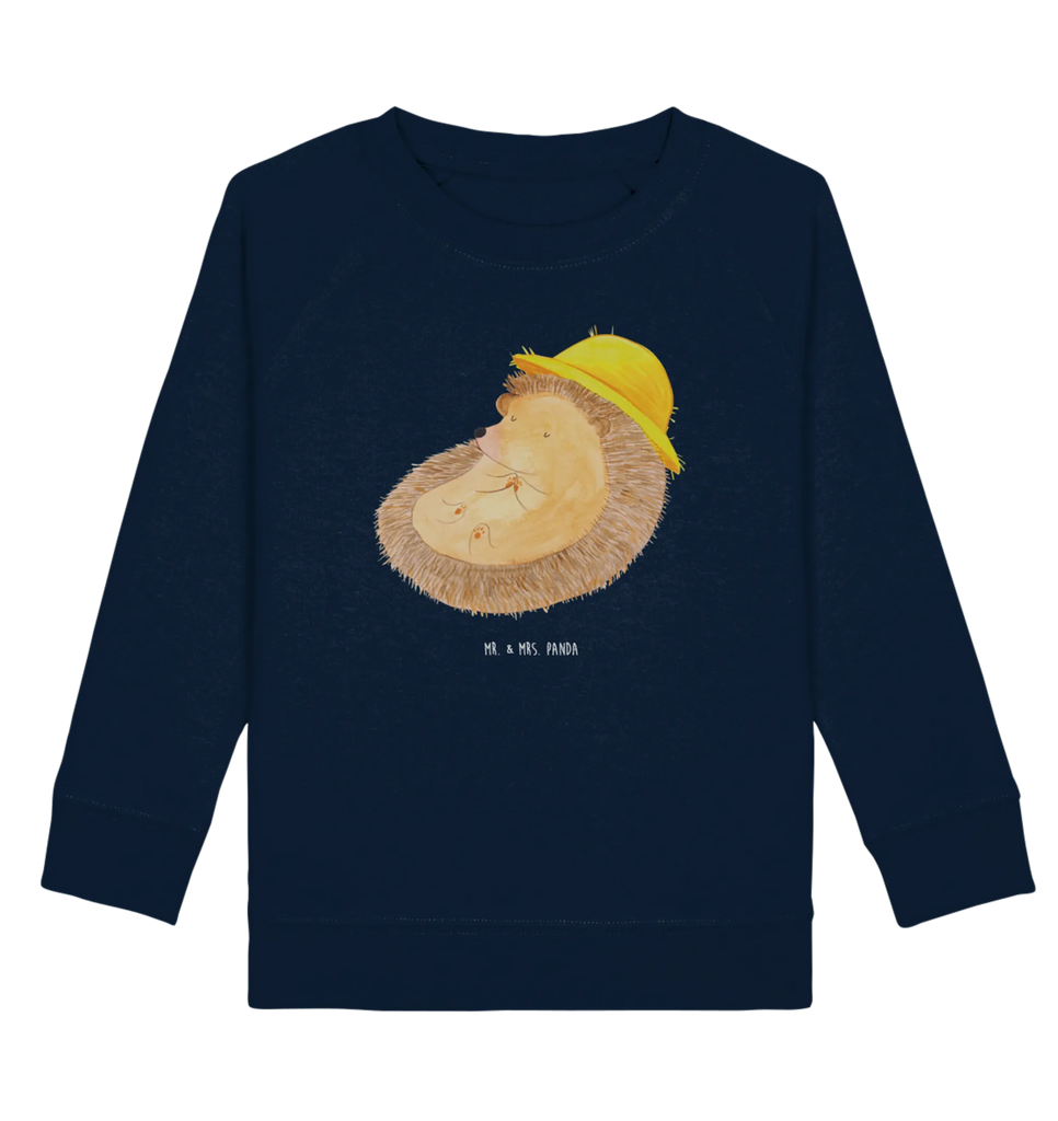 Organic Kinder Pullover Igel betet Kinder Pullover, Kinder Sweatshirt, Lustige Sprüche, Tiere, Tiermotive, Gute Laune, Igel, Beten, Igel mit Hut, Dankbar sein, Dankbarkeit, Leben, Genießen, Dankbar, Amen, Sonnenhut, Gott