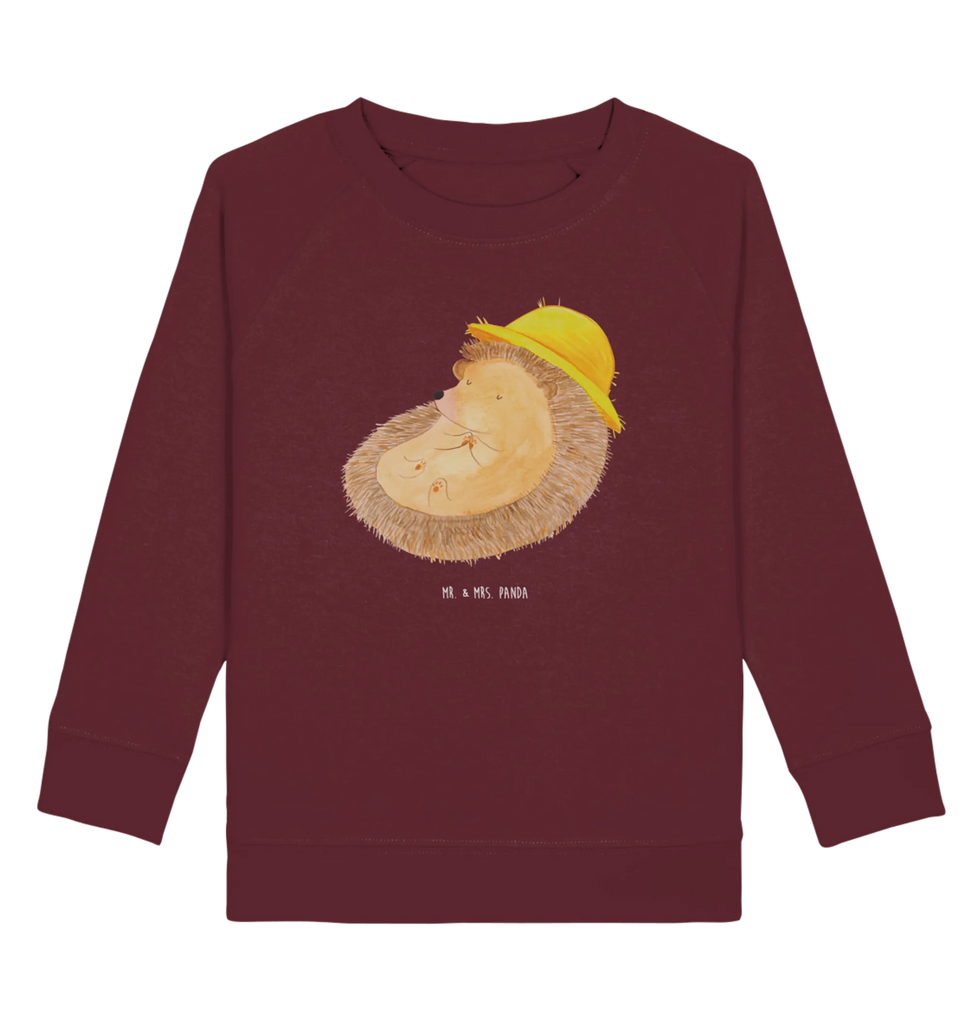 Organic Kinder Pullover Igel betet Kinder Pullover, Kinder Sweatshirt, Lustige Sprüche, Tiere, Tiermotive, Gute Laune, Igel, Beten, Igel mit Hut, Dankbar sein, Dankbarkeit, Leben, Genießen, Dankbar, Amen, Sonnenhut, Gott
