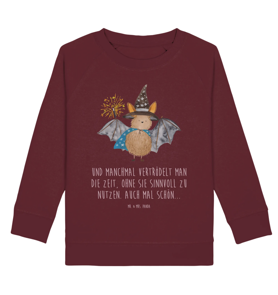 Organic Kinder Pullover Fledermaus Zauberer Kinder Pullover, Kinder Sweatshirt, Jungen, Mädchen, Tiermotive, Gute Laune, lustige Sprüche, Tiere, Frauen, Fledermaus, Magier, Fledermäuse, Zauberer, reinsteigern