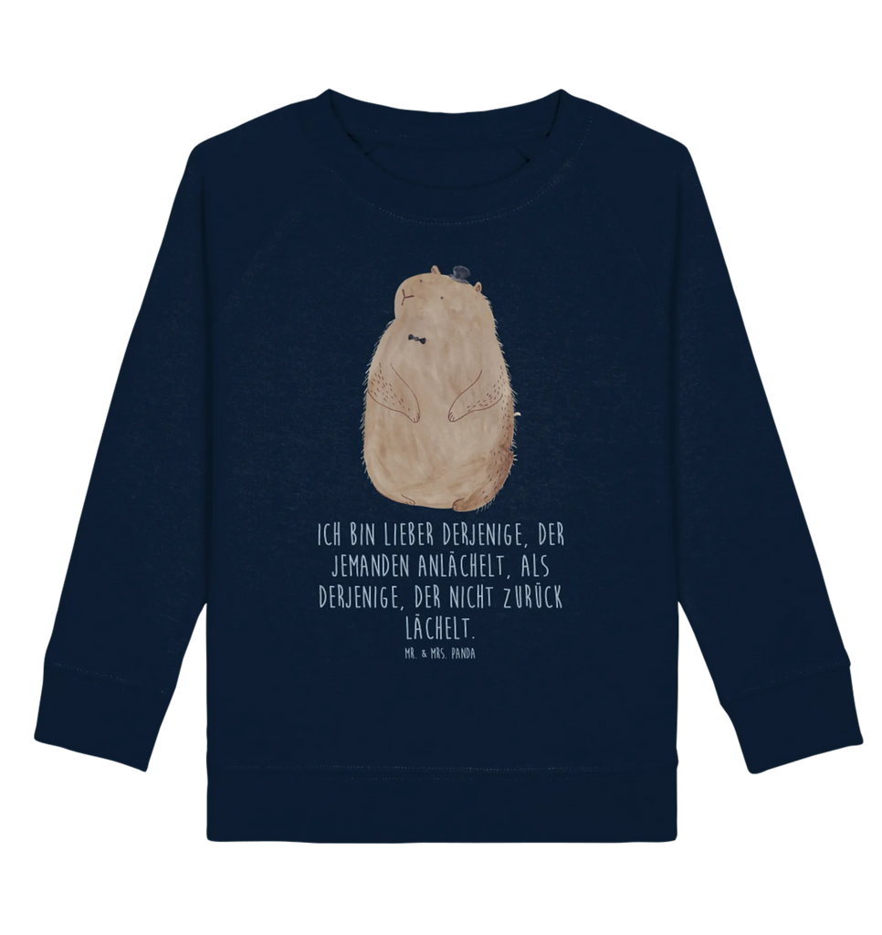 Organic Kinder Pullover Murmeltier Jungen, Kinder Pullover, Kinder Sweatshirt, Mädchen, Gute Laune, Tiermotive, Tiere, lustige Sprüche, Anstand, Respekt, Freundlichkeit, Knigge, Fröhlichkeit, Murmeltier