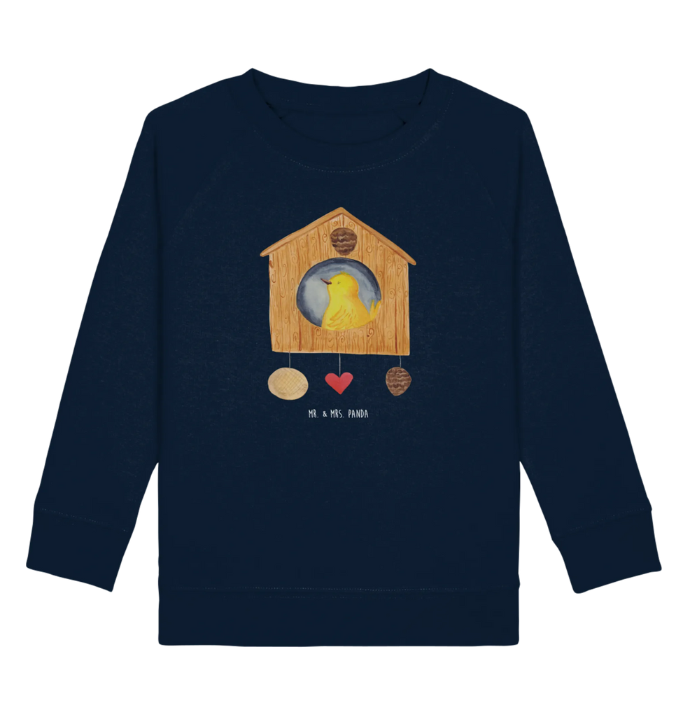 Organic Kinder Pullover Vogelhaus Kinder Pullover, Kinder Sweatshirt, Gute Laune, Tiermotive, Tiere, Lustige Sprüche, Home Sweet Home, Vogelhaus, Vogelhäuschen, Lieblingsort, Castle, Vögel, Unser Haus, Zuhause, Wohnung, Vogel, Nest, Familie, Haus, Eigenheim