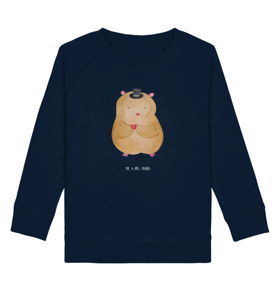 Organic Kinder Pullover Hamster mit Hut Kinder Pullover, Jungen, Kinder Sweatshirt, Mädchen, Gute Laune, Tiermotive, Tiere, lustige Sprüche, Zwerghamster, Hut, Zauberer, Zylinder, Hamster, Magier