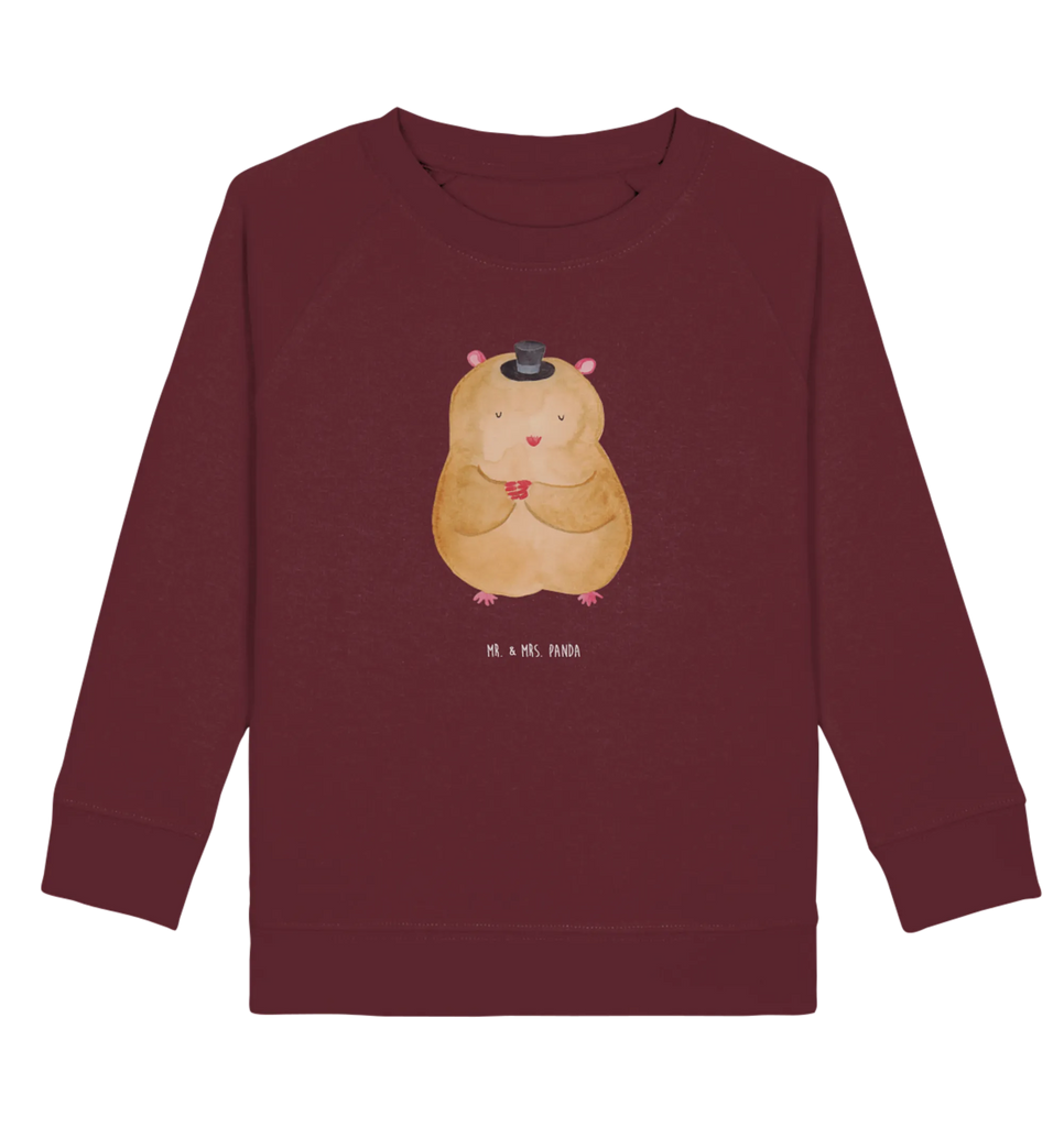 Organic Kinder Pullover Hamster mit Hut Kinder Pullover, Jungen, Kinder Sweatshirt, Mädchen, Gute Laune, Tiermotive, Tiere, lustige Sprüche, Zwerghamster, Hut, Zauberer, Zylinder, Hamster, Magier