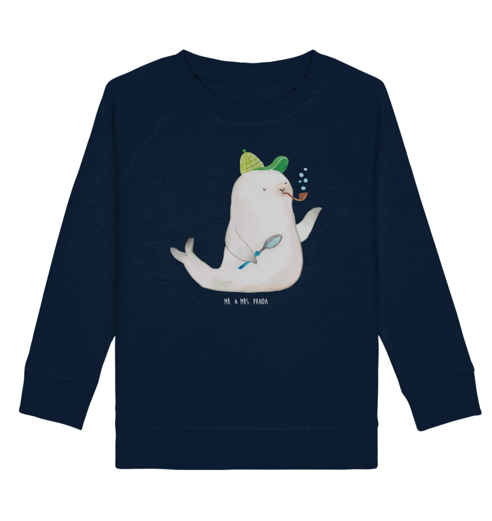 Organic Kinder Pullover Robbe Sherlock Kinder Pullover, Kinder Sweatshirt, Lustige Sprüche, Tiere, Tiermotive, Gute Laune