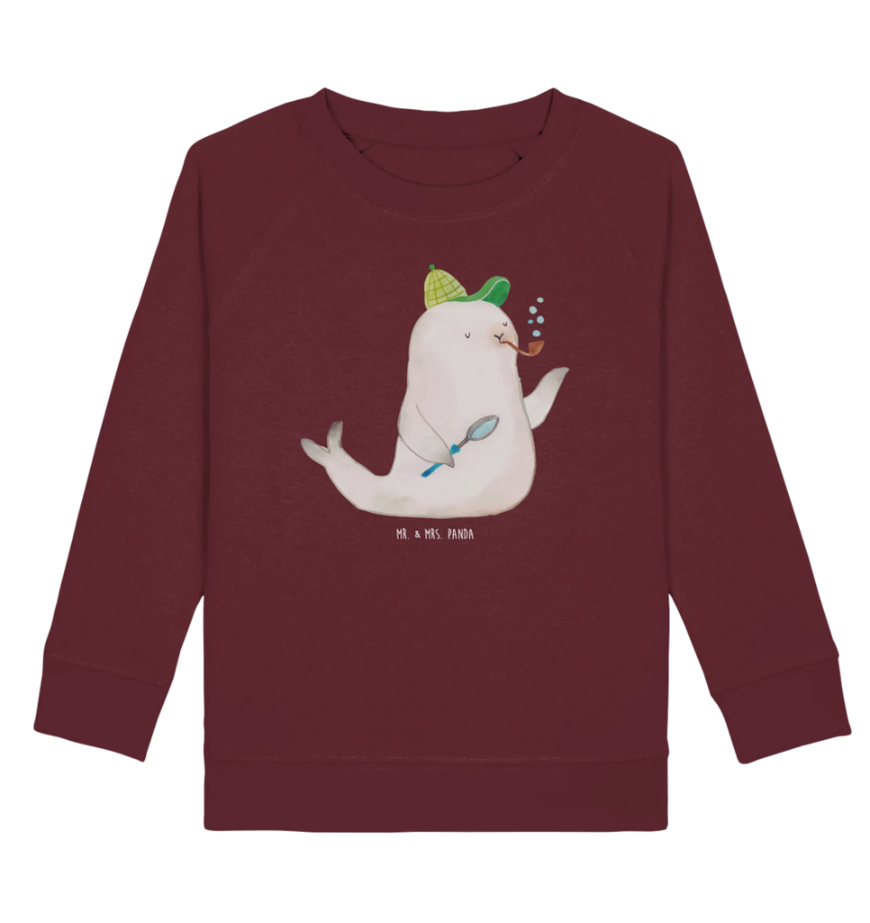 Organic Kinder Pullover Robbe Sherlock Kinder Pullover, Kinder Sweatshirt, Lustige Sprüche, Tiere, Tiermotive, Gute Laune