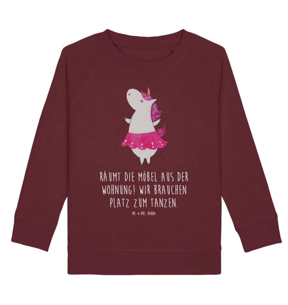 Organic Kinder Pullover Einhorn Ballerina Kinder Pullover, Kinder Sweatshirt, Einhorn Deko, Einhörner, Einhorn, Unicorn, Wohnung, Tänzerin, Ballerina, Feiern, Geburtstag, Lebenslust, Lebensfreude, Party, Spaß, Tanzen