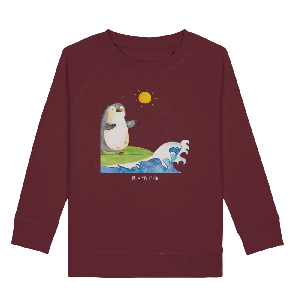 Organic Kinder Pullover Pinguin Surfer Kinder Pullover, Mädchen, Kinder Sweatshirt, Jungen, Pinguin, surfen, Pinguine, Portugal, Surfer, Hawaii, Wellen, Wellen reiten, Urlaub