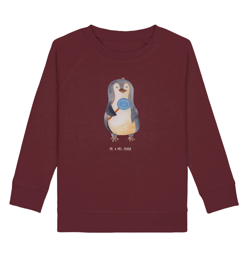 Organic Kinder Pullover Pinguin Lolli Kinder Sweatshirt, Kinder Pullover, Pinguin, Pinguine, Lolli, Rabauke, Gauner, Blödsinn, Spruch, Süßigkeiten, Rebell, Ganove
