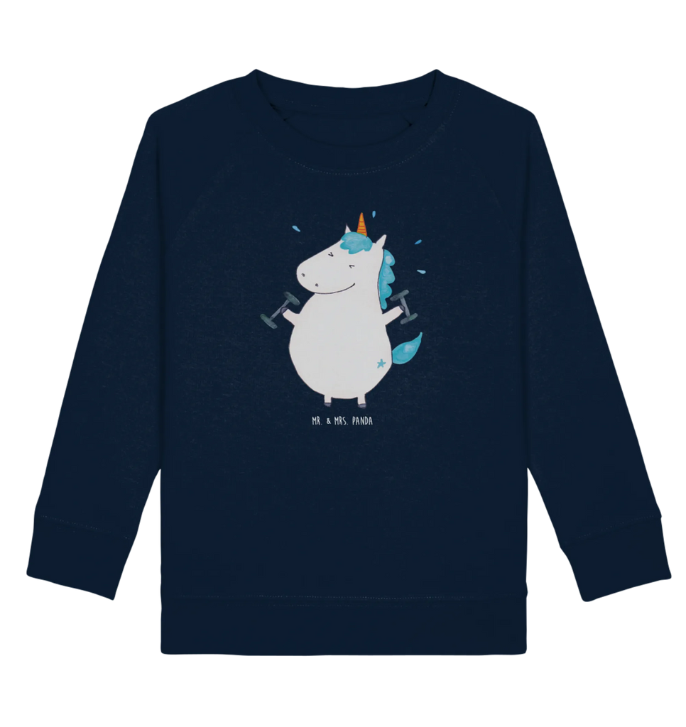 Organic Kinder Pullover Einhorn Fitness Kinder Sweatshirt, Kinder Pullover, Einhorn Deko, Einhörner, Einhorn, Unicorn, Diät, Sixpack, Gym, Fitness, Geräte, Pumpen, Sport, Fitnessstudio, Abnehmen