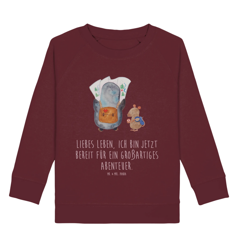 Organic Kinder Pullover Pinguin & Maus Wanderer Kinder Pullover, Kinder Sweatshirt, Pinguin, Roadtrip, Pinguine, Ausflug, Abenteurer, Abenteuer, Wandern, Wanderlust