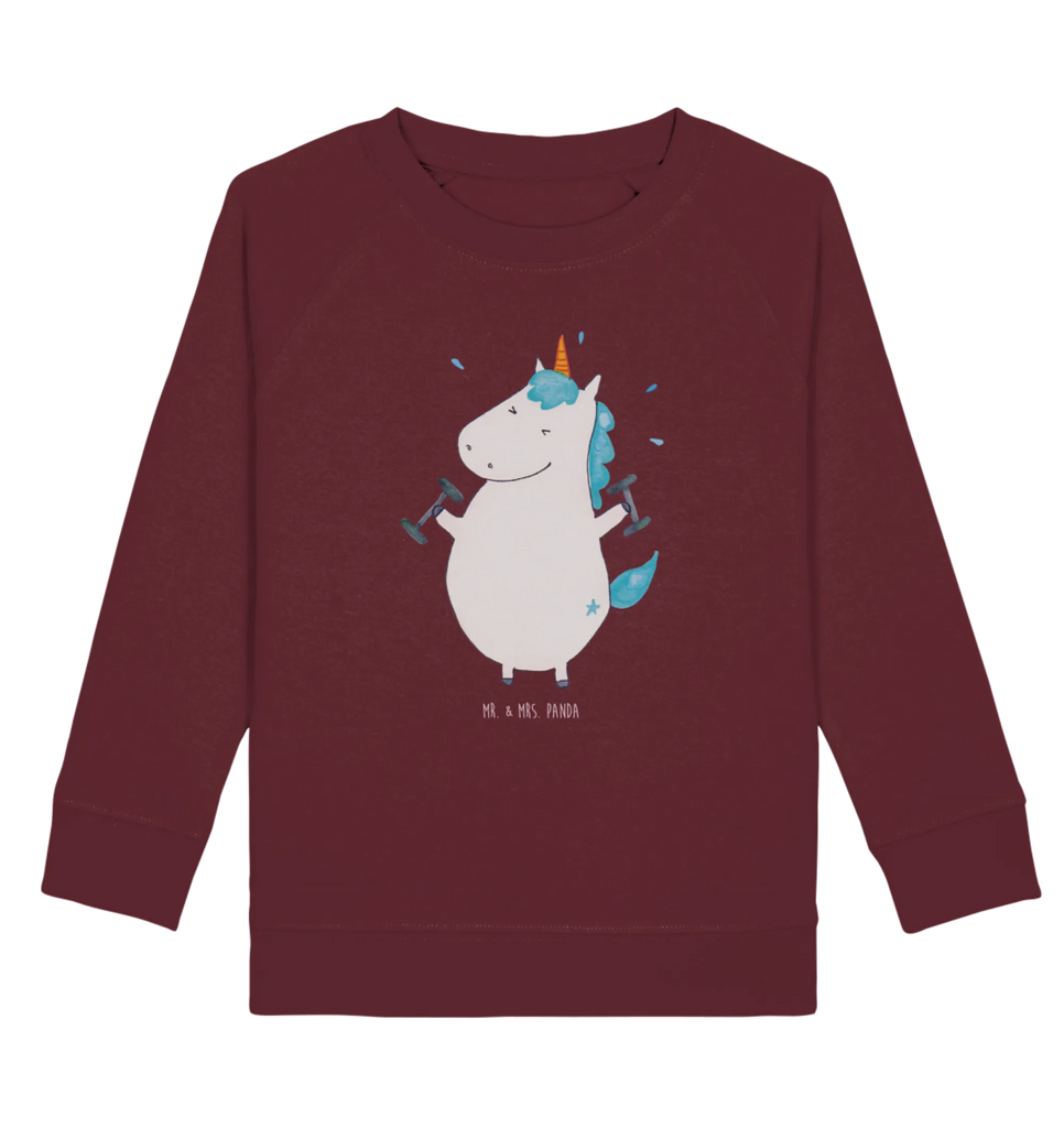 Organic Kinder Pullover Einhorn Fitness Kinder Sweatshirt, Kinder Pullover, Einhorn Deko, Einhörner, Einhorn, Unicorn, Diät, Sixpack, Gym, Fitness, Geräte, Pumpen, Sport, Fitnessstudio, Abnehmen