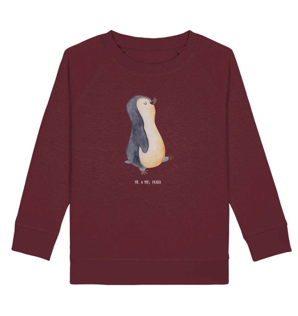 Organic Kinder Pullover Pinguin marschierend Kinder Sweatshirt, Kinder Pullover, Pinguin, Langschläfer, Bruder, Schwester, Pinguine, Frühaufsteher, Familie