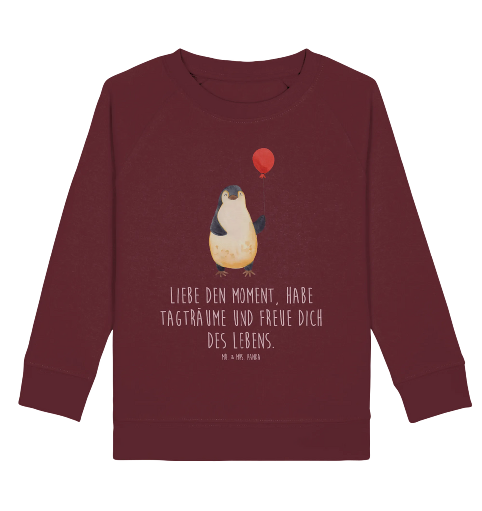 Organic Kinder Pullover Pinguin Luftballon Kinder Pullover, Kinder Sweatshirt, Pinguin, Luftballon, Pinguine, Geschenkidee, Lebenslust, Neustart, Glück, Motivation, Beste Freundin, Geschenk Freundin, Tagträume, Neues Leben, Liebe