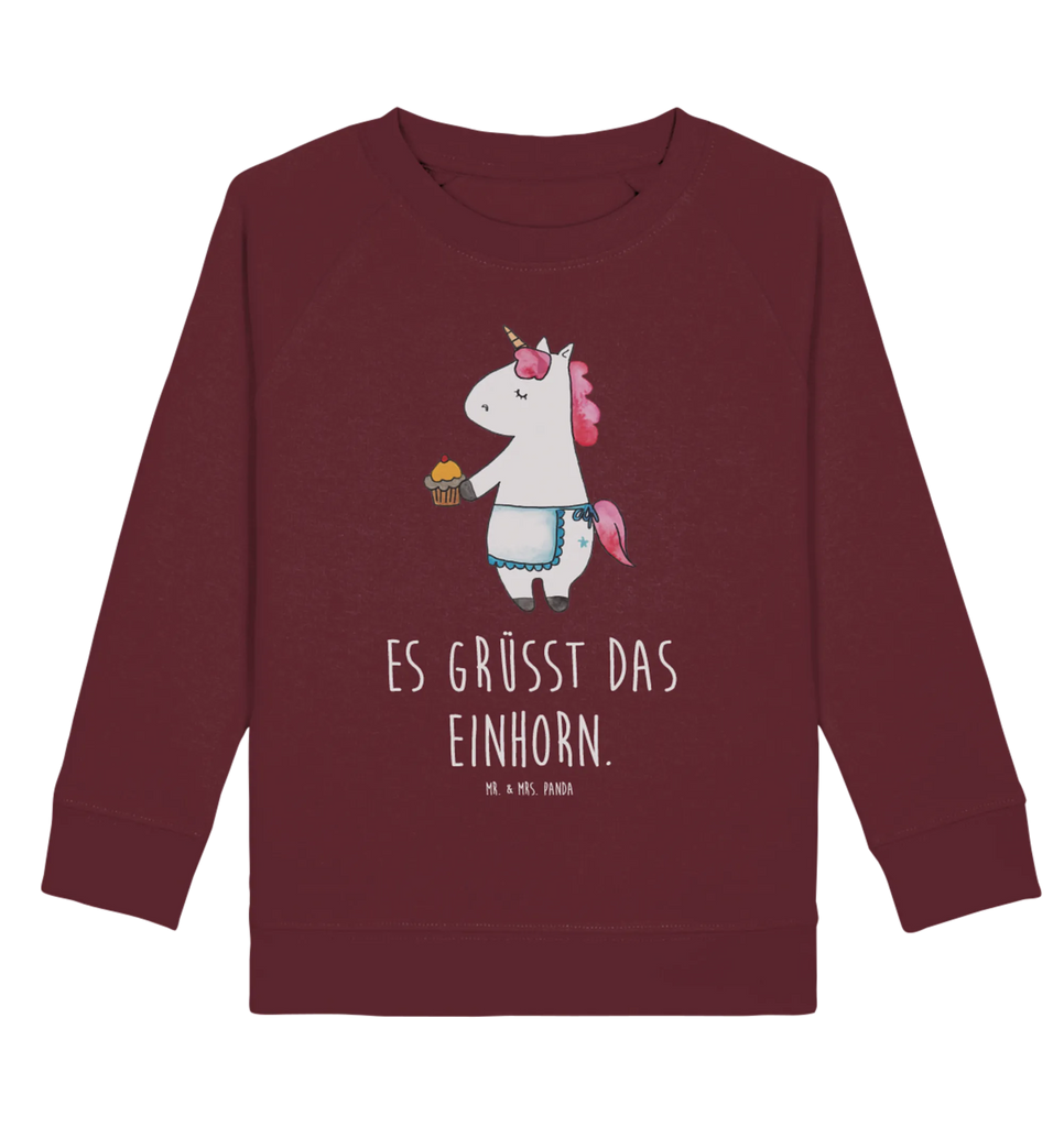 Organic Kinder Pullover Einhorn Muffin Kinder Sweatshirt, Kinder Pullover, Einhorn Deko, Einhörner, Einhorn, Unicorn, Geburtstag, Grüße, Kekse, Liebesgrüße, Geburtstagsgrüße, Glückwünsche, Muffin, Backen