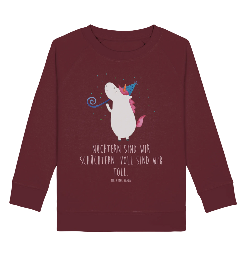 Organic Kinder Pullover Einhorn Party Jungen, Kinder Pullover, Mädchen, Kinder Sweatshirt, Einhorn, Einhörner, Einhorn Deko, Unicorn, Glitzer, Fest, Konfetti, Alkohol, Club, Feier, Disco, Geburtstag, Party